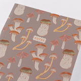 Mushroom Pattern Softcover Notebook - Purple