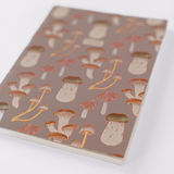 Mushroom Pattern Softcover Notebook - Purple