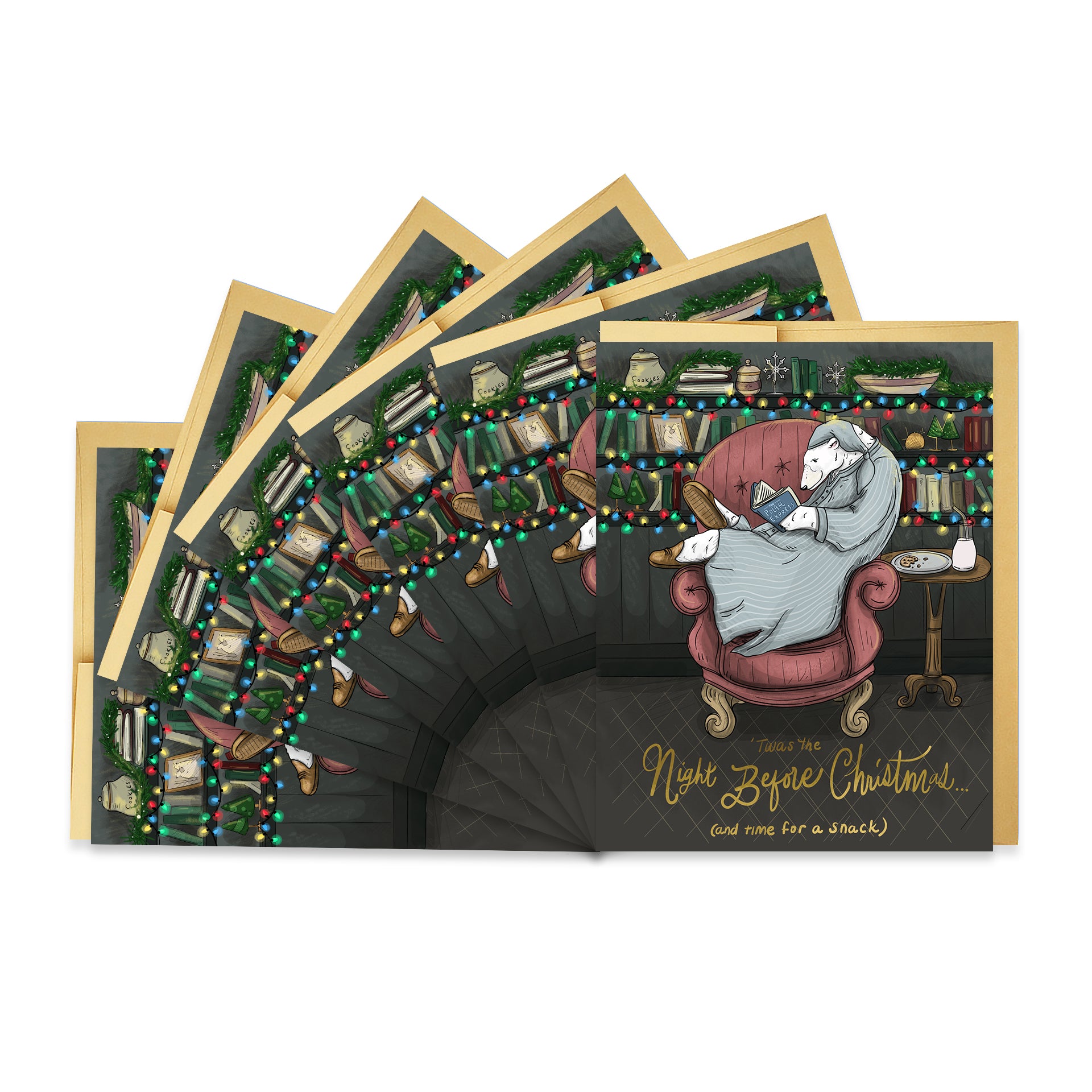 Night Before Christmas Bear Boxed Set of Six Good Juju Ink