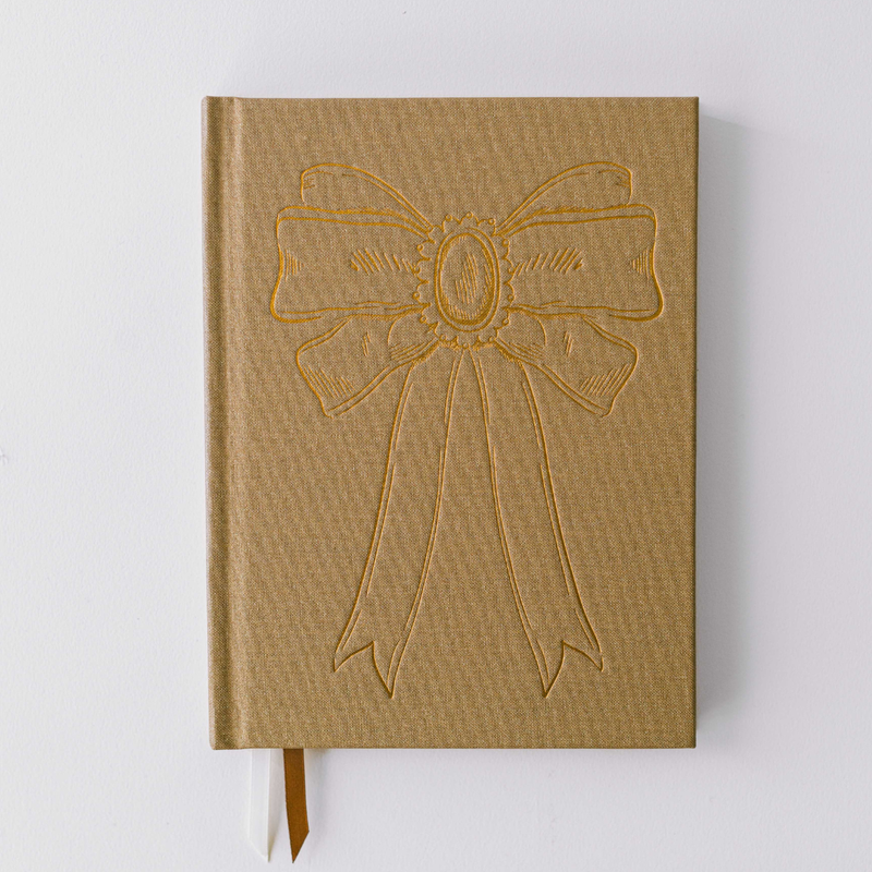 Foil Bow Bookcloth Hardcover Notebook