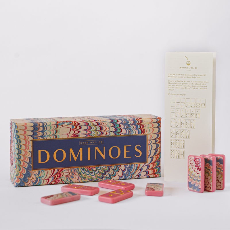 Marbled Colors Domino Set