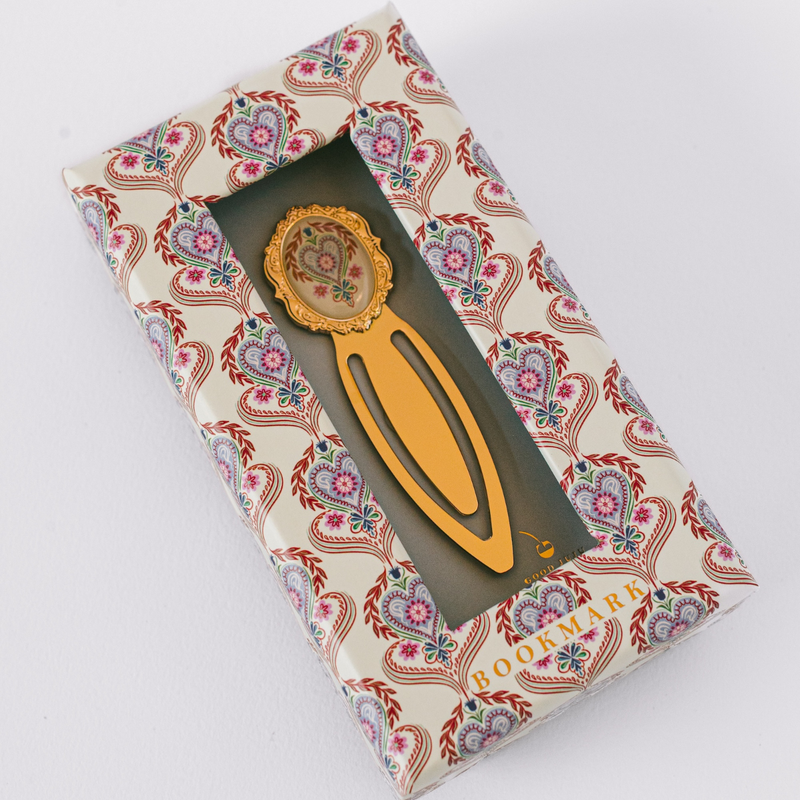 Folk Heart Metal Clip Bookmark