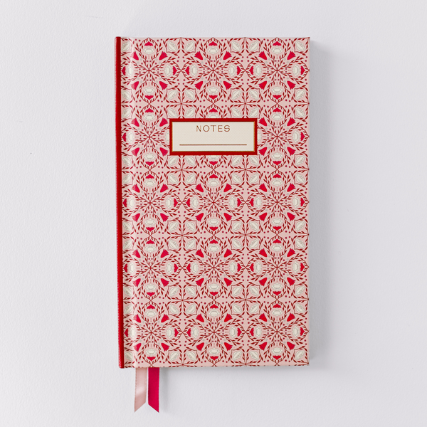 Folk Pattern Pocket Journal - Pink