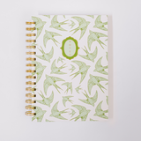 Swallows Spiral Notebook - Green