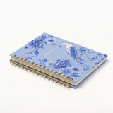 Blue Chinoiserie Bird Spiral Notebook