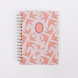Swallows Spiral Notebook - Pink