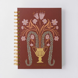 Floral Greek Vase Spiral Notebook