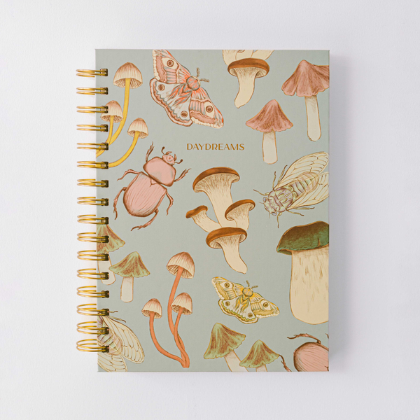 Insects and Mushrooms Spiral Notebook