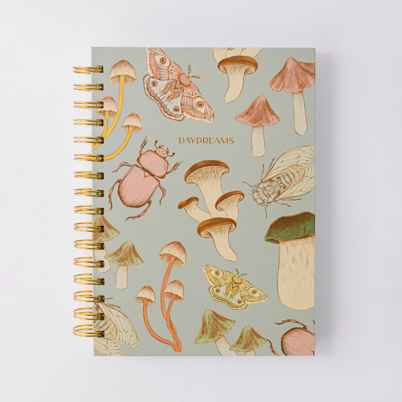 Insects and Mushrooms Spiral Notebook