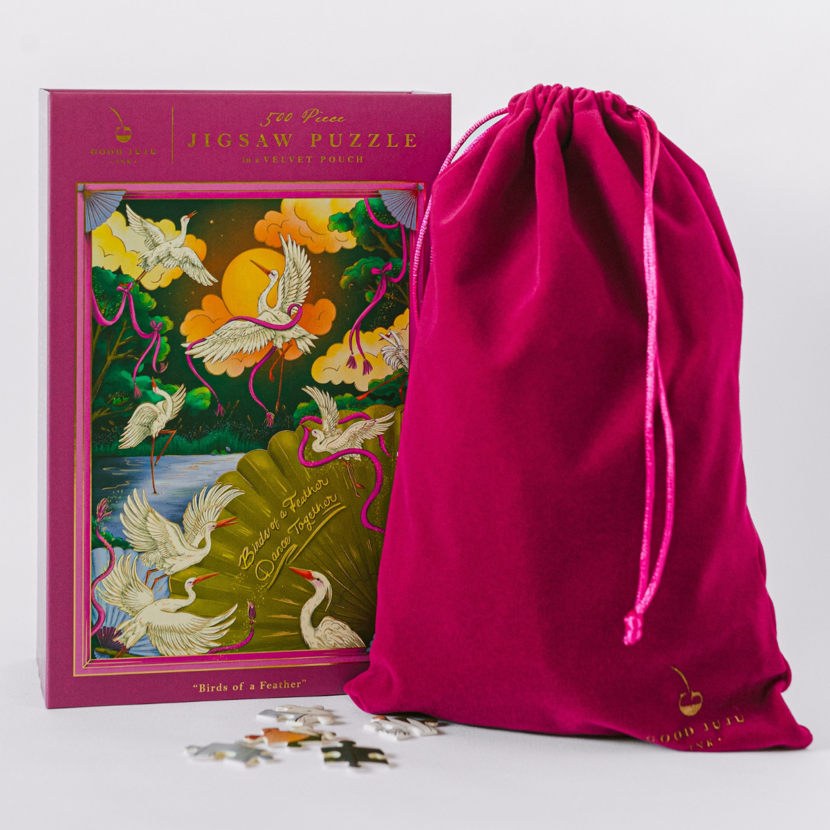 Birds of a Feather 500-Piece Puzzle – Elegant Crane Book Puzzle
