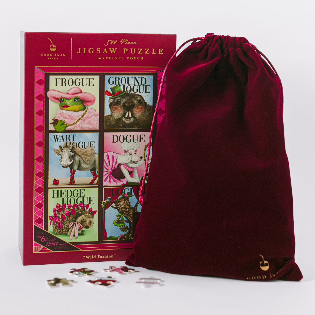 Wild Fashion 500-Piece Puzzle – Animal Vogue Book-Style Puzzle
