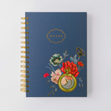 Floral Pocket Watch Spiral Notebook