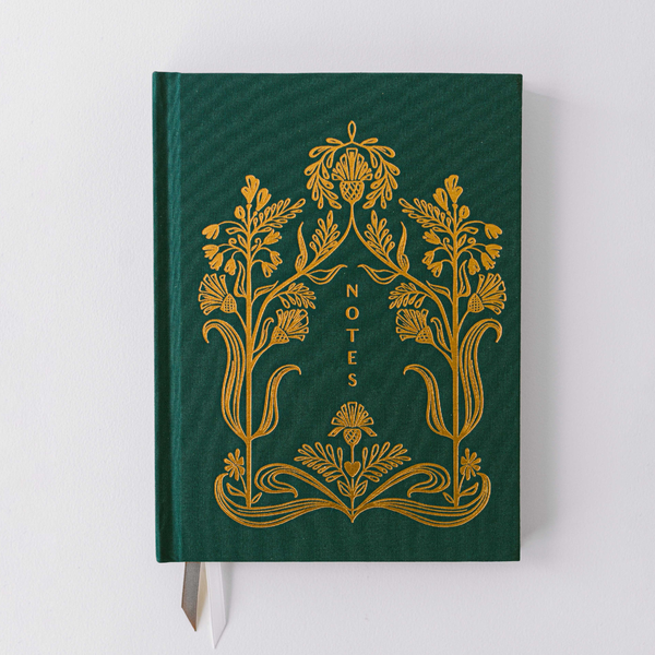 Golden Thistle Bookcloth Hardcover Notebook