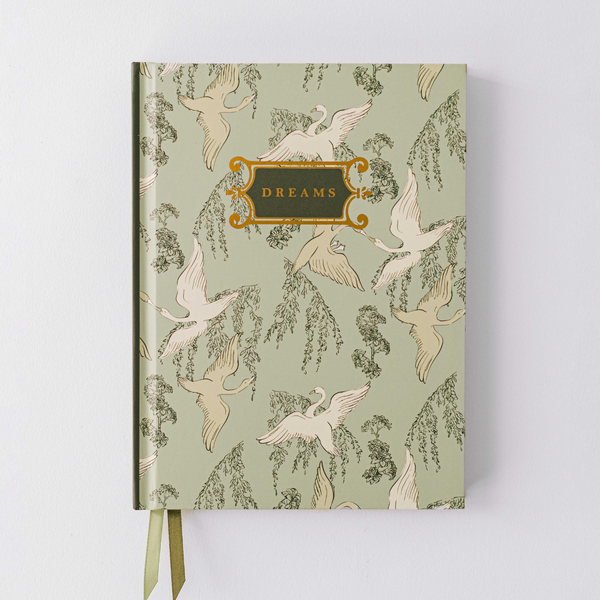 Swan Dance Toile Hardcover Notebook