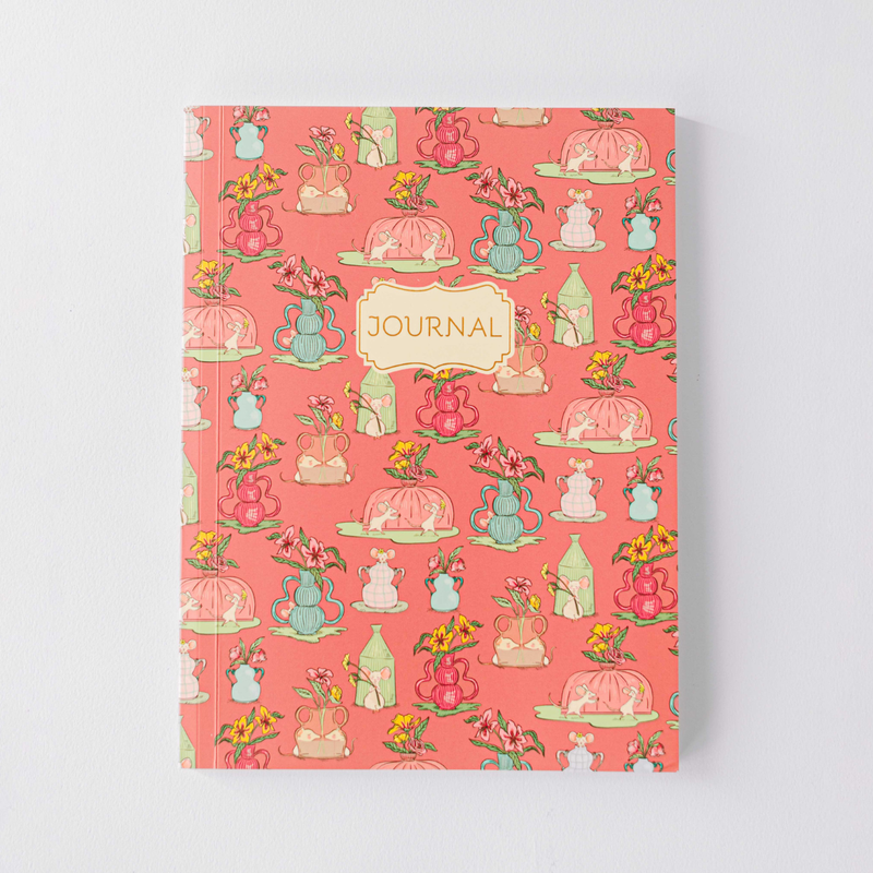 Mouse Vases Softcover Notebook