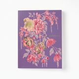 Vintage Purple Floral Softcover Notebook