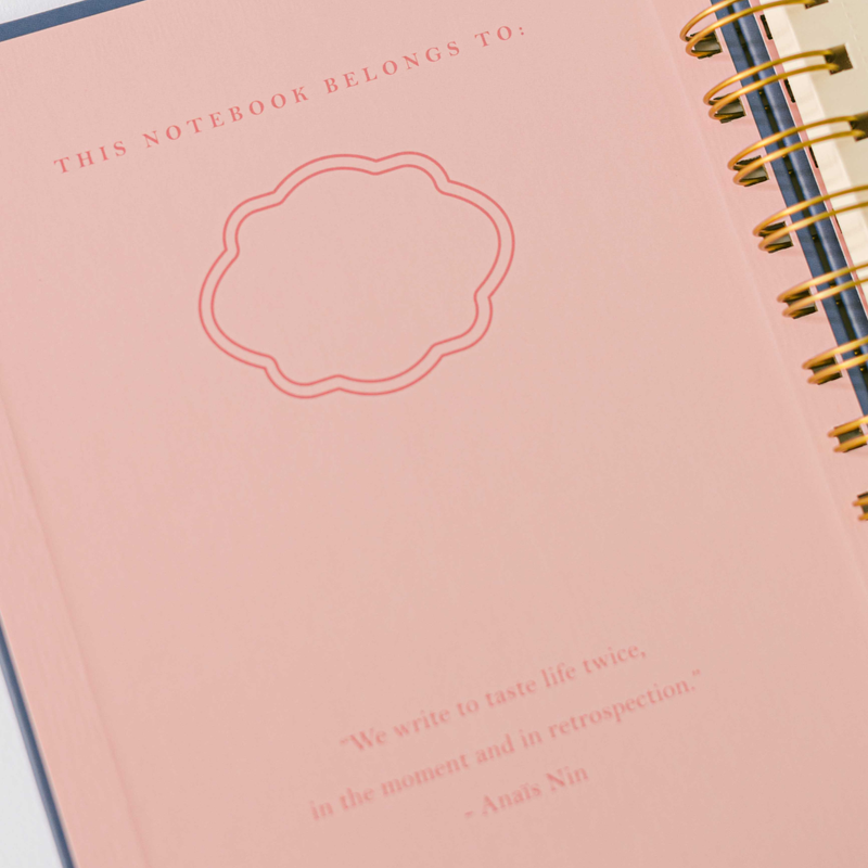 Floral Pocket Watch Spiral Notebook