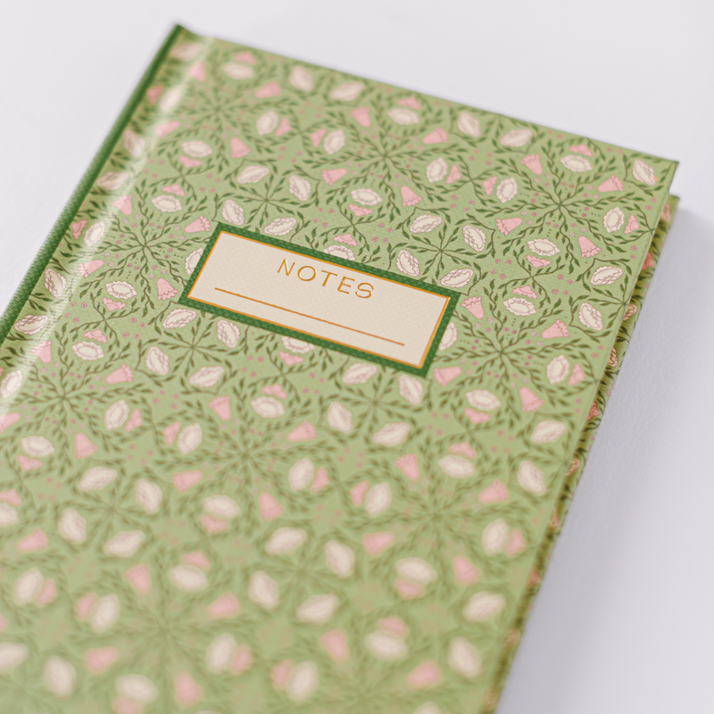 Folk Pattern Pocket Journal - Green