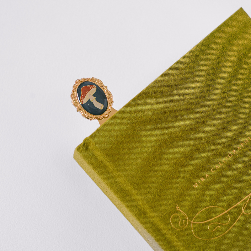 Mushroom Metal Clip Bookmark