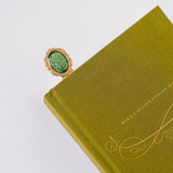 Mosaic Botanical Green Metal Clip Bookmark