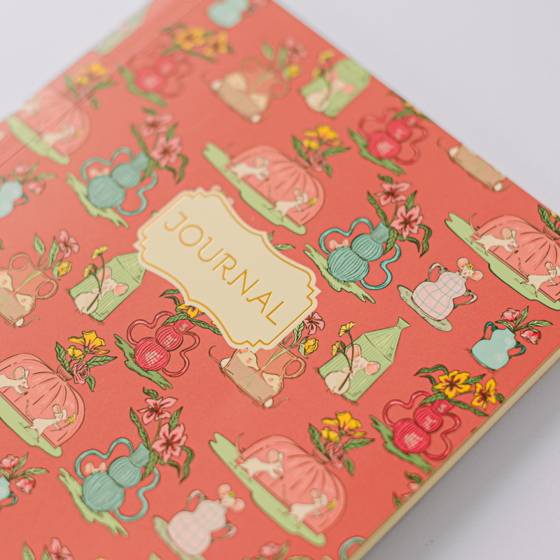 Mouse Vases Softcover Notebook