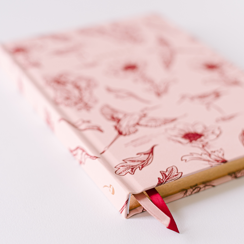 Botanical Bird Toile Journal - Pink