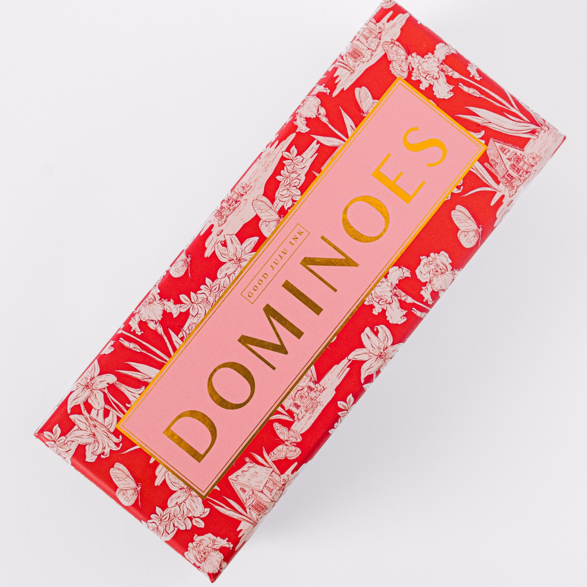 Fairy House Toile Domino Set | Colorful Illustrated Dominoes