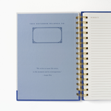 Blue Chinoiserie Vase Spiral Notebook