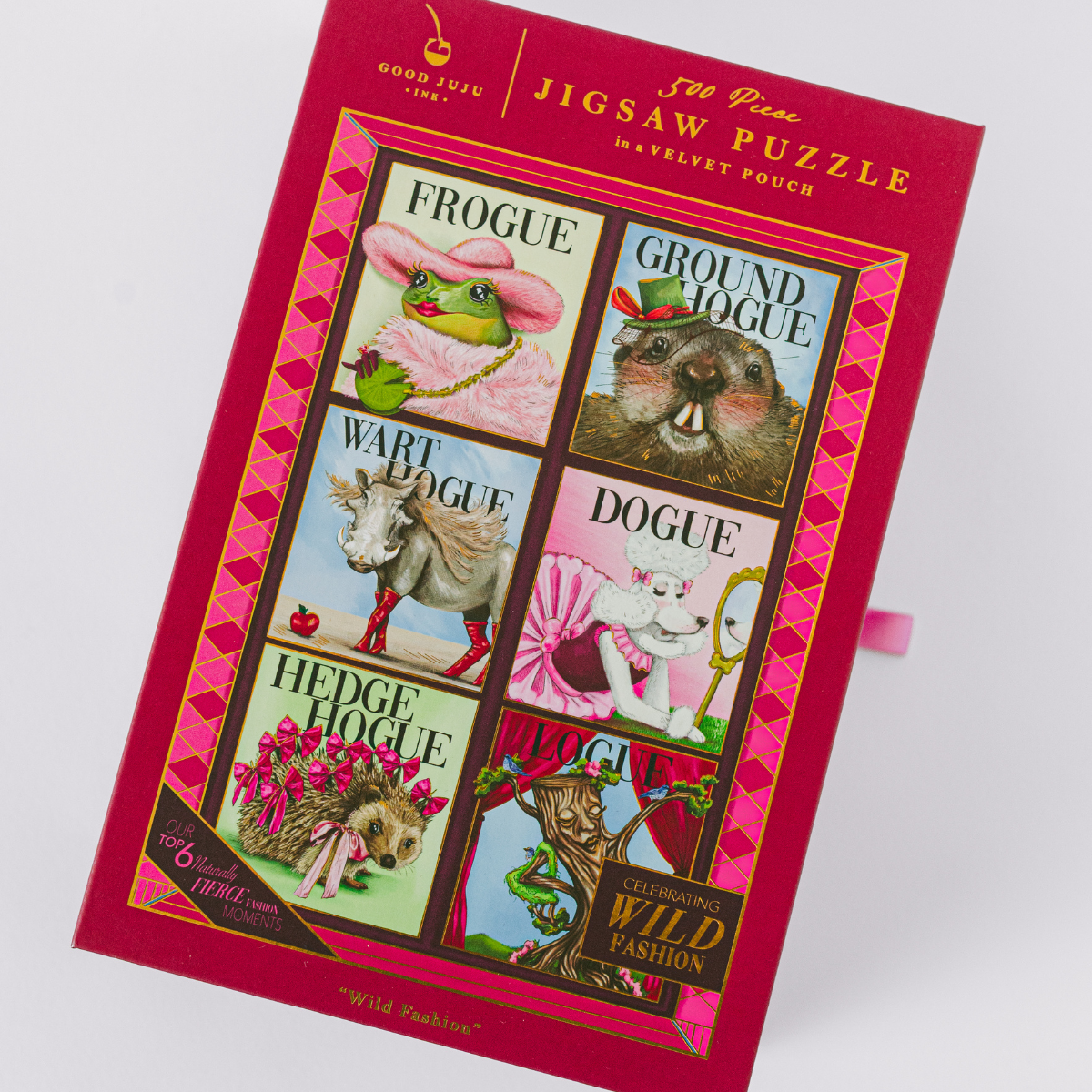 Wild Fashion 500-Piece Puzzle – Animal Vogue Book-Style Puzzle