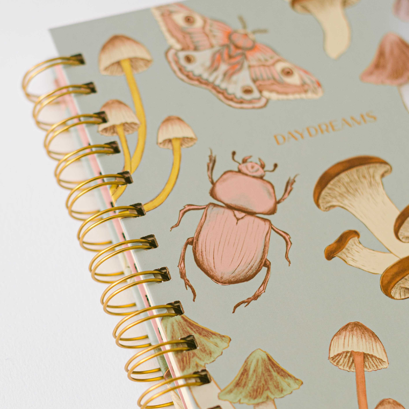 Insects and Mushrooms Spiral Notebook
