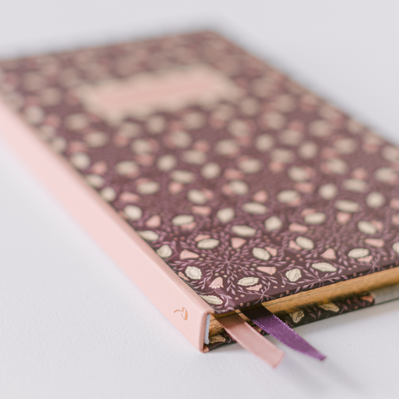 Folk Pattern Pocket Journal - Purple
