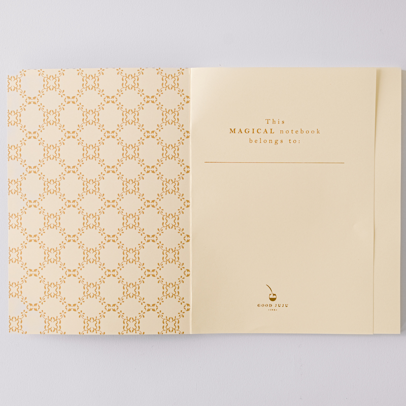 Fairy House Toile Softcover Notebook – White