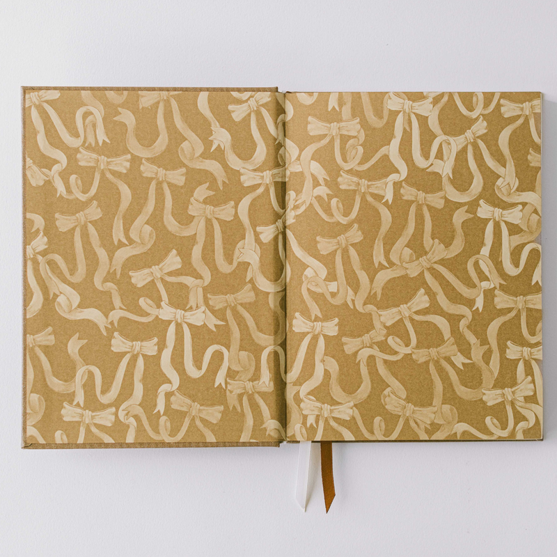 Foil Bow Bookcloth Hardcover Notebook