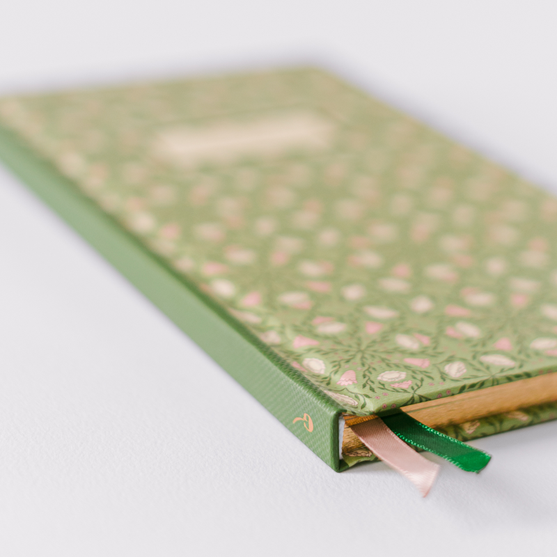 Folk Pattern Pocket Journal - Green