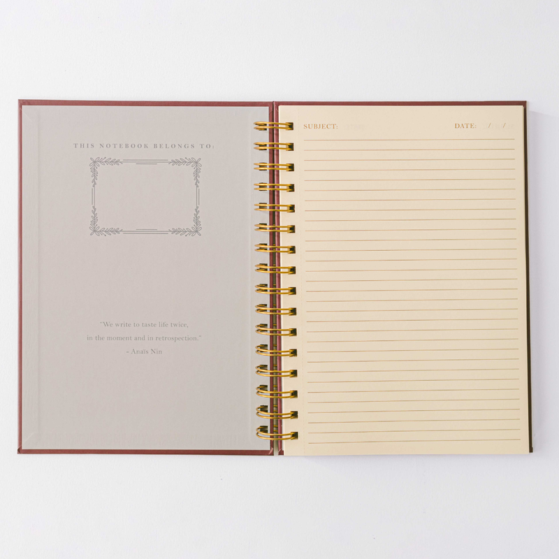 Floral Greek Vase Spiral Notebook