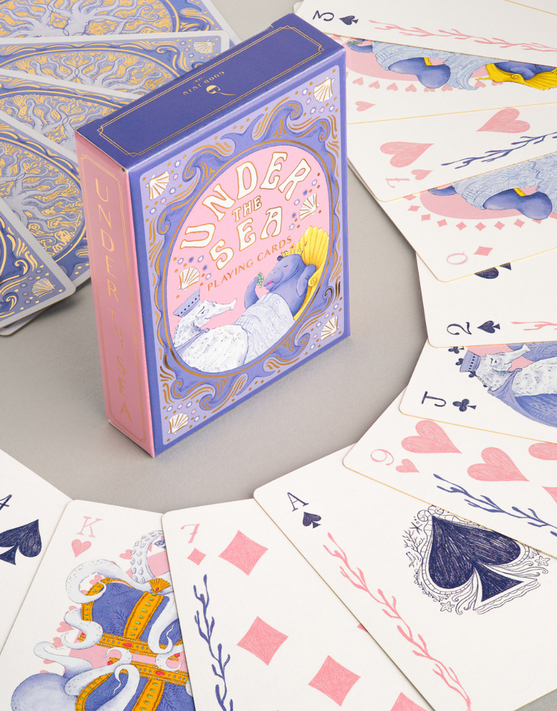 Luxury Under the Sea Playing Cards Box Set | Illustrated Card Decks ...