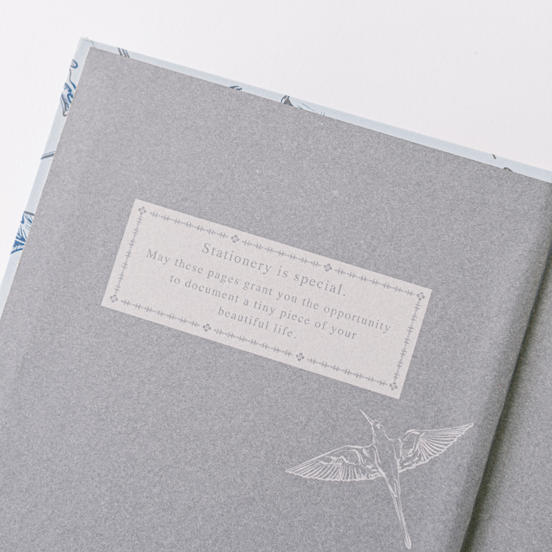 Botanical Bird Toile Journal - Blue