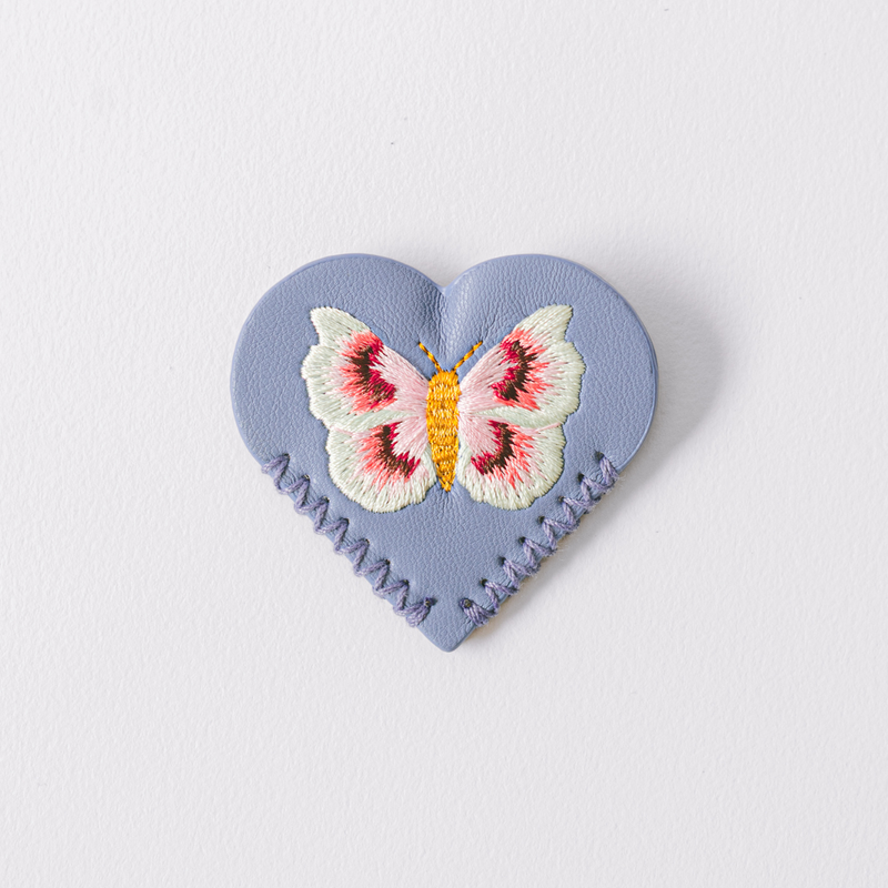 Embroidered Hearts Corner Bookmark Set of 2