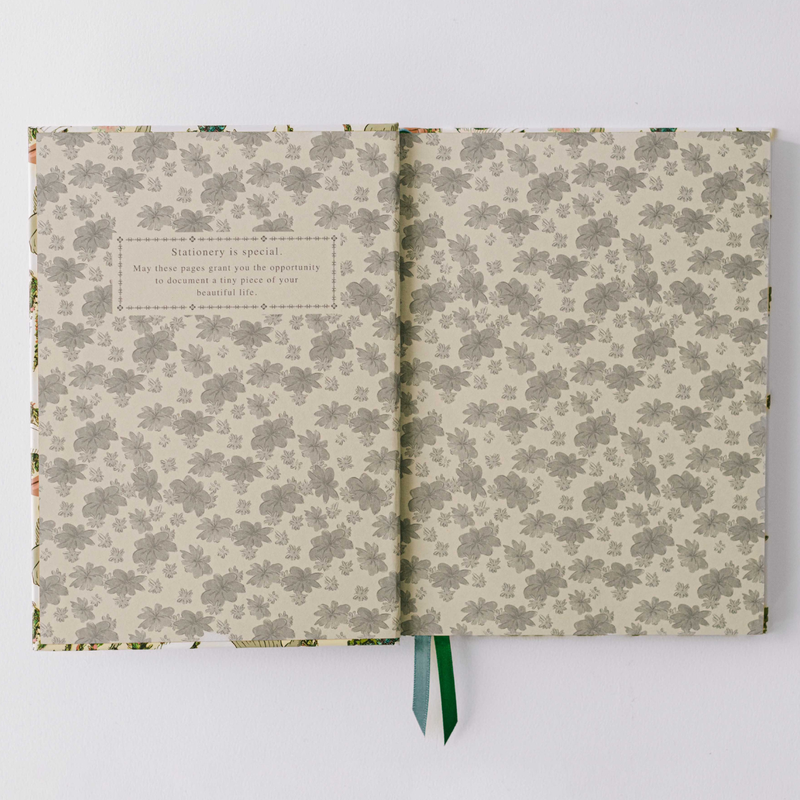 Swan Dance Floral Hardcover Notebook