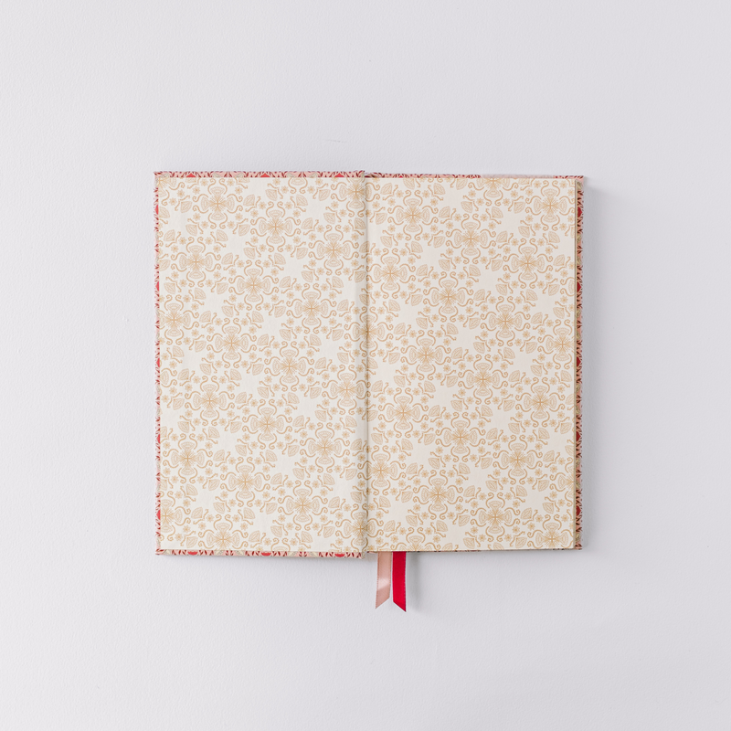 Folk Pattern Pocket Journal - Pink