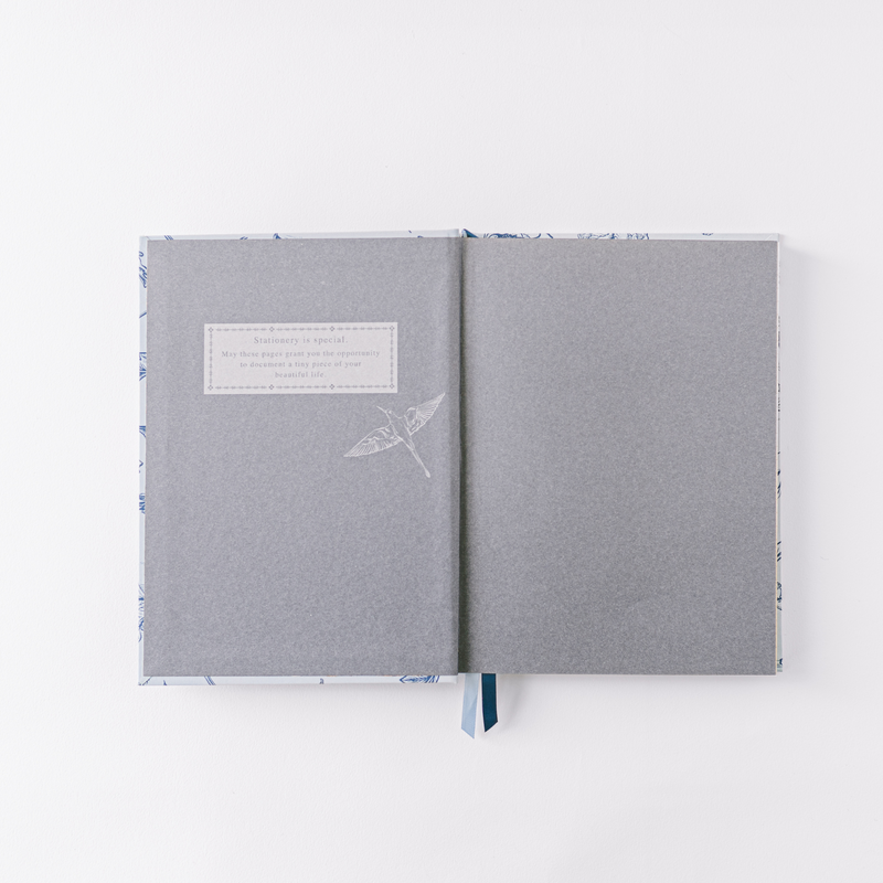 Botanical Bird Toile Journal - Blue