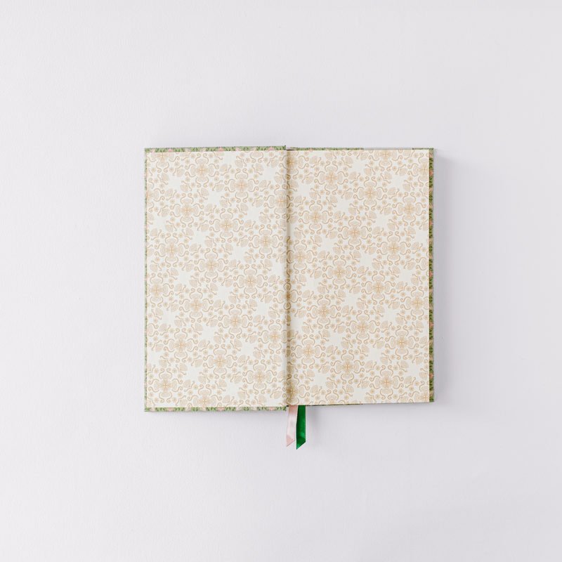 Folk Pattern Pocket Journal - Green