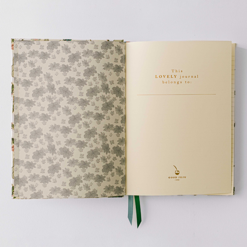 Swan Dance Floral Hardcover Notebook