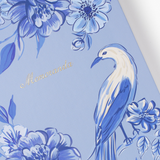 Blue Chinoiserie Bird Spiral Notebook