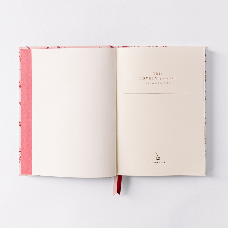 Botanical Bird Toile Journal - Pink