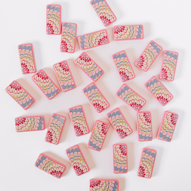 Marbled Colors Domino Set