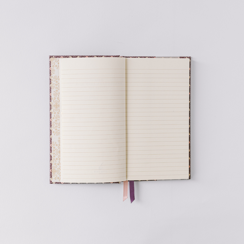 Folk Pattern Pocket Journal - Purple