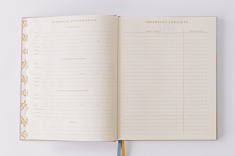 2026 Floral Shield 17-Month Weekly Large Bound Planner