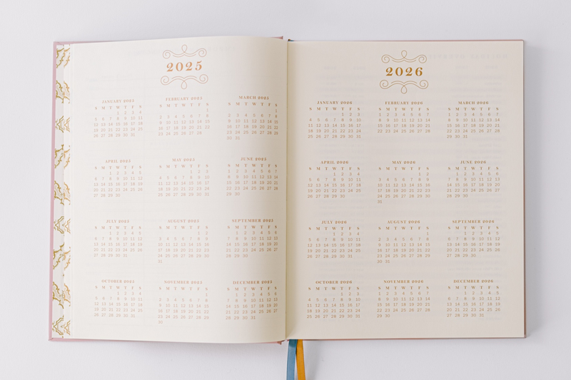 2026 Floral Shield 17-Month Weekly Large Bound Planner
