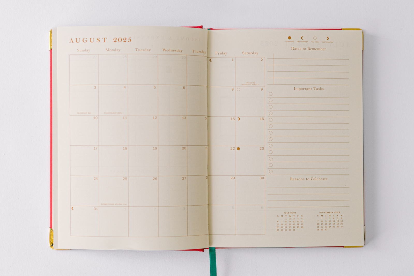2026 Tulip Blind Embossed 17-Month Weekly Medium Bound Planner